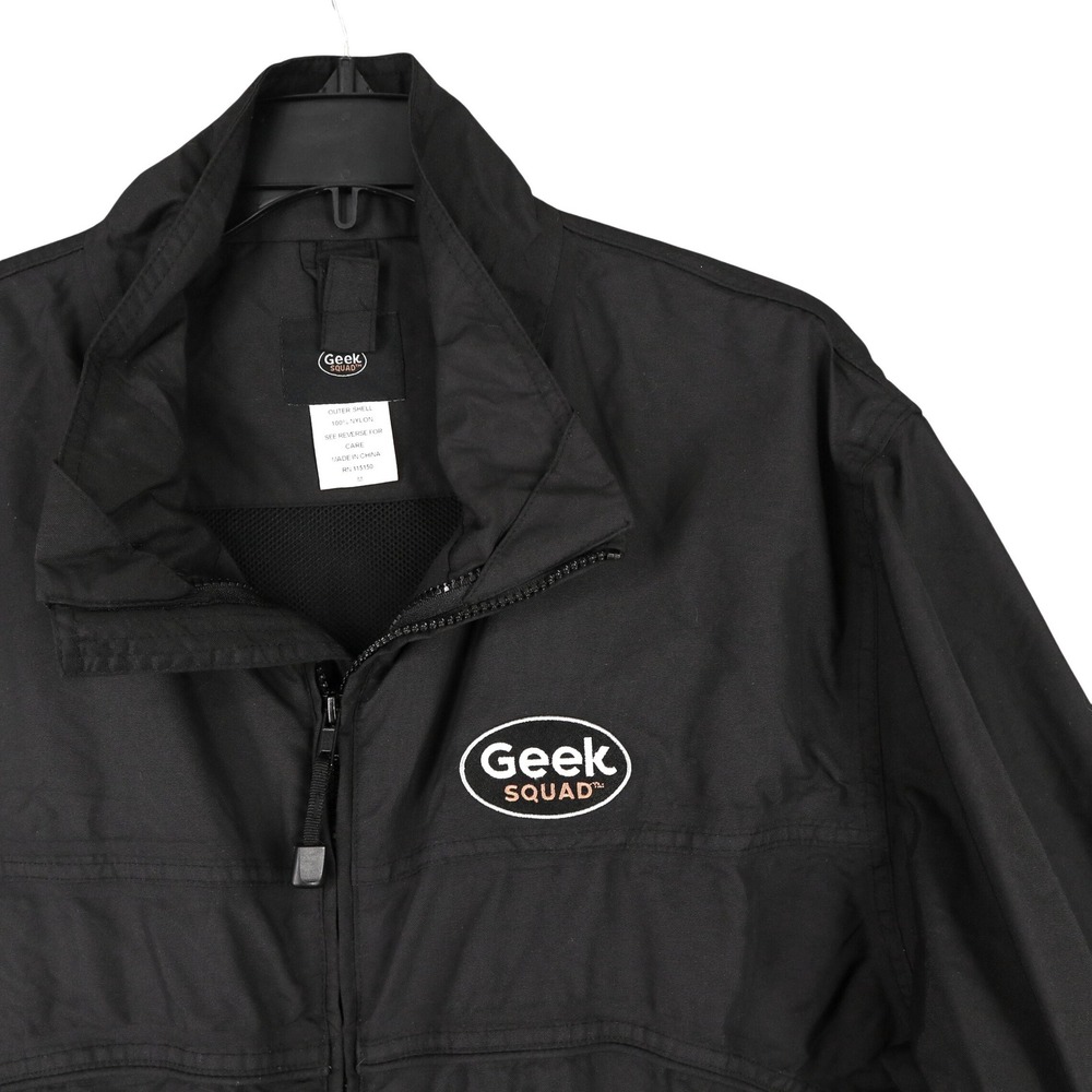 Geek Squad Best Buy Windbreaker Jacket Mens M Embroidered Mesh Lined Workwear
